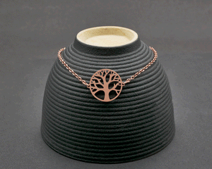 Nuoli Lebensbaum Armkette Rosegold